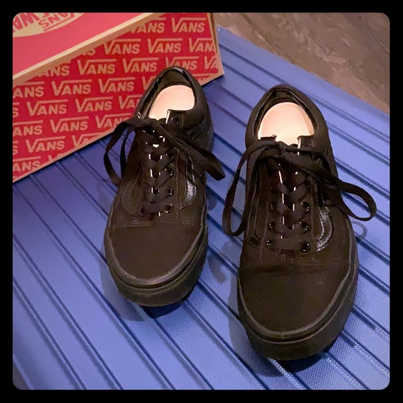 Old Skool Vans (Black/Black) CANVAS - Picture 1 of 7